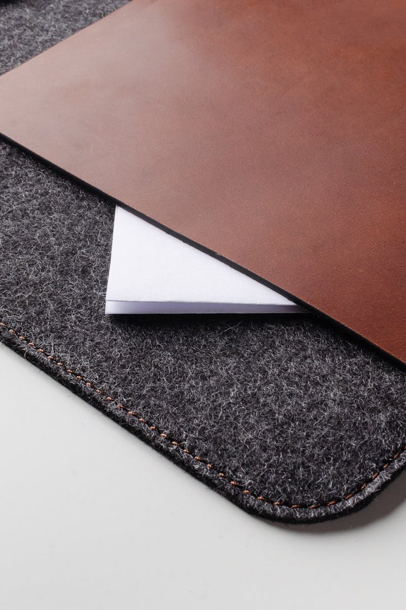 Wool Felt & Leather Desk Mat