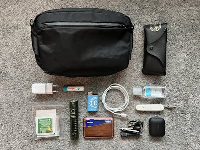Secure storage for EDC gear when backpack is not an option.